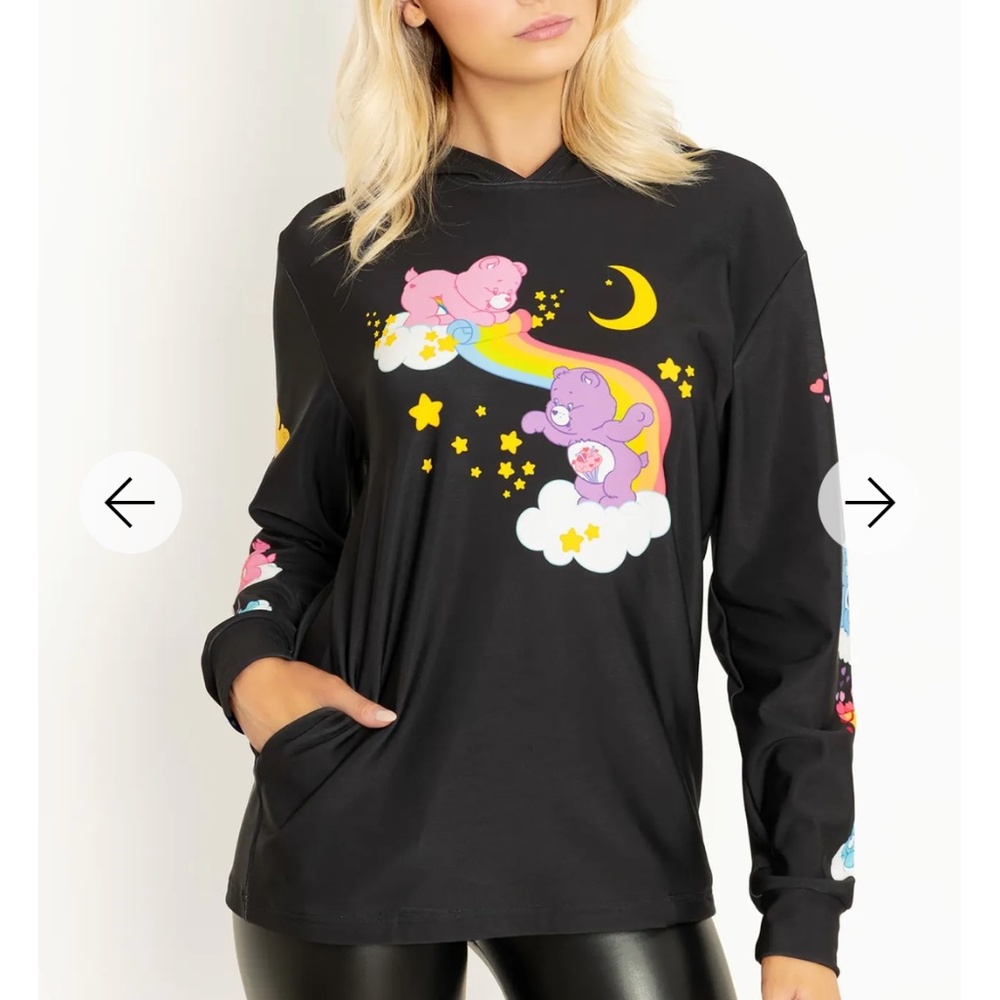 40 YEARS OF HUGS BLACK HOODIE SWEATER XS NWOT